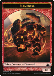 {Elemental Token} (1/1)\nRivals of Ixalan\nSingle\nMagic The Gathering