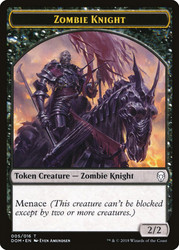 {Zombie Knight Token}\nDominaria\nSingle\nMagic The Gathering
