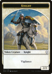 {Knight Token} (#1)\nDominaria\nSingle\nMagic The Gathering