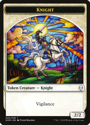 {Knight Token} (#2)\nDominaria\nSingle\nMagic The Gathering