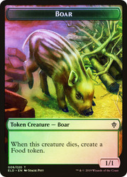 {Boar Token} // {Food Token} (#15)\nThrone of Eldraine\nSingle\nMagic The Gathering