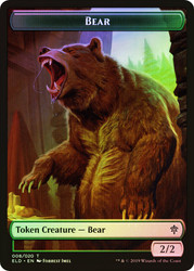 {Bear Token} // {Food Token} (#17)\nThrone of Eldraine\nSingle\nMagic The Gathering