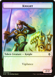 {Knight Token} // {Food Token} (#18)\nThrone of Eldraine\nSingle\nMagic The Gathering