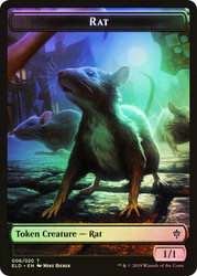 {Rat Token} // {Food Token} (#17)\nThrone of Eldraine\nSingle\nMagic The Gathering
