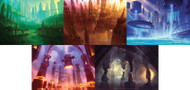 John Avon Lithograph - Return to Ravnica - Set of 5 Basic Lands [SUP-SCG-ART-LITHRTR-BASICSET5]