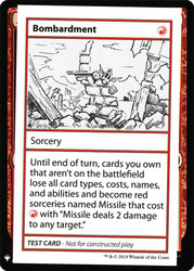 Bombardment\nMystery Booster - Test Cards (Symbol)\nSingle\nMagic The Gathering