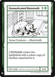Domesticated Mammoth\nMystery Booster - Test Cards (Symbol)\nSingle\nMagic The Gathering