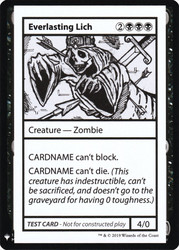 Everlasting Lich\nMystery Booster - Test Cards (Symbol)\nSingle\nMagic The Gathering