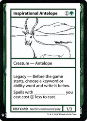 Inspirational Antelope\nMystery Booster - Test Cards (Symbol)\nSingle\nMagic The Gathering
