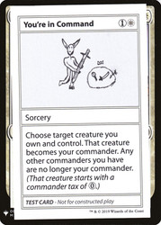You're in Command\nMystery Booster - Test Cards (Symbol)\nSingle\nMagic The Gathering