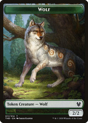 {Wolf Token}\nTheros Beyond Death\nSingle\nMagic The Gathering