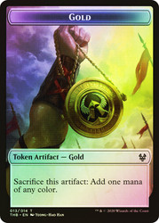 {Gold Token} // {Human Soldier Token}\nTheros Beyond Death\nSingle\nMagic The Gathering