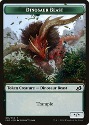 {Dinosaur Beast Token}\nIkoria: Lair of Behemoths\nSingle\nMagic The Gathering