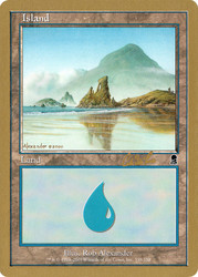 Island (2002 Carlos Romao) (Odyssey) (#338) (Not Tournament Legal)\nWorld Championship\nSingle\nMagic The Gathering