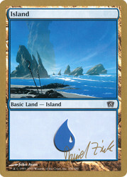 Island (2003 Daniel Zink) (8th Edition) (#336) (Not Tournament Legal)\nWorld Championship\nSingle\nMagic The Gathering