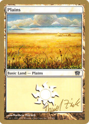 Plains (2003 Daniel Zink) (8th Edition) (#332) (Not Tournament Legal)\nWorld Championship\nSingle\nMagic The Gathering