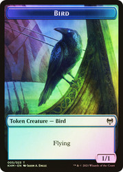 {Bird Token} // {Human Warrior Token}\nKaldheim\nSingle\nMagic The Gathering