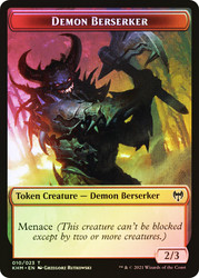 {Demon Berserker Token} // {Treasure Token}\nKaldheim\nSingle\nMagic The Gathering