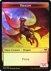 {Dragon Token} // {Treasure Token}\nKaldheim\nSingle\nMagic The Gathering