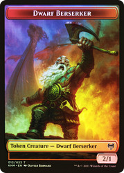 {Dwarf Berserker Token} // {Spirit Token}\nKaldheim\nSingle\nMagic The Gathering