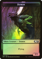 {Demon Token} // {Goblin Wizard Token}\nCore Set 2021\nSingle\nMagic The Gathering