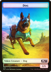 {Dog Token} // {Saproling Token}\nCore Set 2021\nSingle\nMagic The Gathering