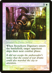 Stonehorn Dignitary (Retro Frame)\nTime Spiral Remastered - Timeshifted\nSingle\nMagic The Gathering