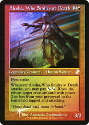 Alesha, Who Smiles at Death (Retro Frame)\nTime Spiral Remastered - Timeshifted\nSingle\nMagic The Gathering