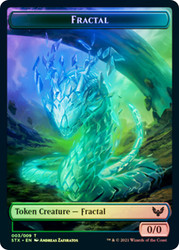 {Fractal Token} // {Pest Token}\nStrixhaven: School of Mages\nSingle\nMagic The Gathering