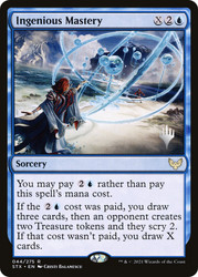 Ingenious Mastery (Promo Pack) (Strixhaven: School of Mages)\nPromo: Planeswalker Stamped\nSingle\nMagic The Gathering