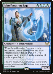 Manifestation Sage (Promo Pack) (Strixhaven: School of Mages)\nPromo: Planeswalker Stamped\nSingle\nMagic The Gathering