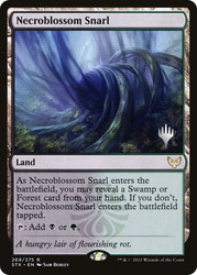 Necroblossom Snarl (Promo Pack) (Strixhaven: School of Mages)\nPromo: Planeswalker Stamped\nSingle\nMagic The Gathering