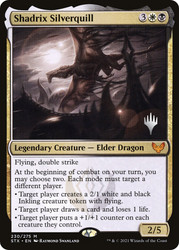 Shadrix Silverquill (Promo Pack) (Strixhaven: School of Mages)\nPromo: Planeswalker Stamped\nSingle\nMagic The Gathering