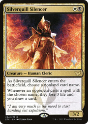 Silverquill Silencer (Promo Pack) (Strixhaven: School of Mages)\nPromo: Planeswalker Stamped\nSingle\nMagic The Gathering