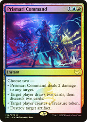 Prismari Command (Promo Pack) (Strixhaven: School of Mages)\nPromo: Planeswalker Stamped\nSingle\nMagic The Gathering