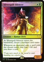 Silverquill Silencer (Promo Pack) (Strixhaven: School of Mages)\nPromo: Planeswalker Stamped\nSingle\nMagic The Gathering