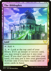 The Biblioplex (Promo Pack) (Strixhaven: School of Mages)\nPromo: Planeswalker Stamped\nSingle\nMagic The Gathering