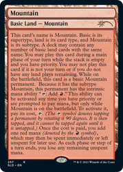 Mountain (Secret Lair) (#257) (Full Text)\nPromo: General\nSingle\nMagic The Gathering