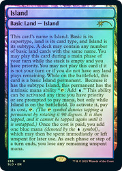 Island (Secret Lair) (#255) (Full Text)\nPromo: General\nSingle\nMagic The Gathering