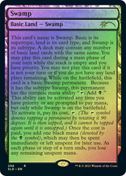 Swamp (Secret Lair) (#256) (Full Text)\nPromo: General\nSingle\nMagic The Gathering
