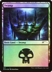 Swamp (Secret Lair) (#557)\nPromo: General\nSingle\nMagic The Gathering