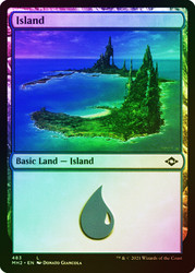 Island (#483) (Foil Etched)\nModern Horizons 2 - Foil Etched\nSingle\nMagic The Gathering