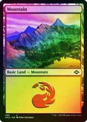 Mountain (#488) (Foil Etched)\nModern Horizons 2 - Foil Etched\nSingle\nMagic The Gathering