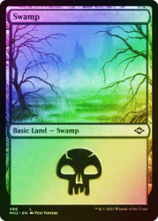Swamp (#486) (Foil Etched)\nModern Horizons 2 - Foil Etched\nSingle\nMagic The Gathering