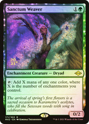 Sanctum Weaver (Prerelease) (Modern Horizons 2)\nPromo: Date Stamped\nSingle\nMagic The Gathering