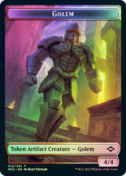 {Golem Token} // {Treasure Token} (#21)\nModern Horizons 2\nSingle\nMagic The Gathering