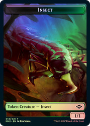 {Insect Token} // {Treasure Token} (#21)\nModern Horizons 2\nSingle\nMagic The Gathering