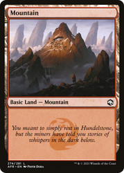 Mountain (#274)\nAdventures in the Forgotten Realms\nSingle\nMagic The Gathering