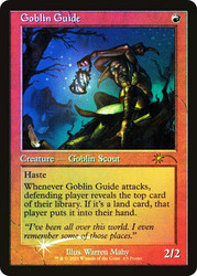 Goblin Guide (Love Your LGS) (Retro Frame)\nPromo: General\nSingle\nMagic The Gathering