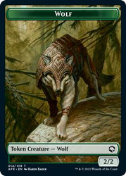 {Wolf Token}\nAdventures in the Forgotten Realms\nSingle\nMagic The Gathering